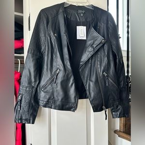 Brand New Topshop faux leather jacket. Size 8.